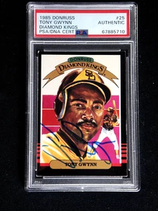 TONY GWYNN PSA/DNA SIGNED 1985 DONRUSS DIAMOND KING CARD #25 AUTOGRAPH AUTO HOF - Picture 1 of 2