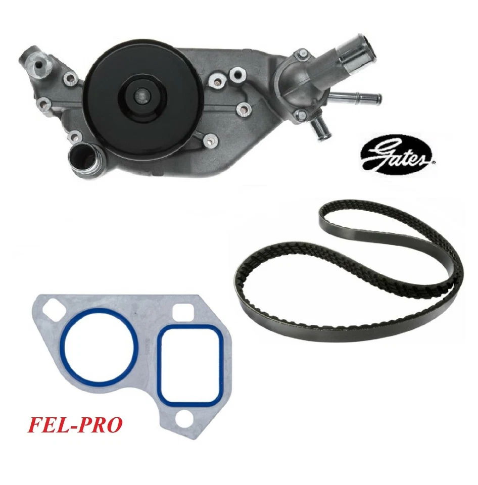 GATES Water Pump & Serpentine Belt &Gasket For CHEVROLET CORVETTE 6.2L 2009-2012 - Image 1 of 1