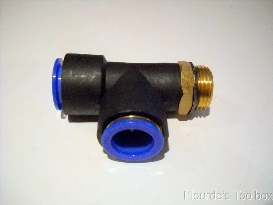 New SMC One-Touch Male 1/2" Uni x 16mm OD Tube Run Tee, KQY-16-U04 - Image 1 of 4