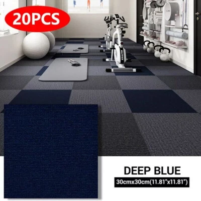 20Stk Teppichfliesen Selbstklebend Teppichboden Bodenbelag Auslegware 30 x 30 cm - Bild 1 von 4