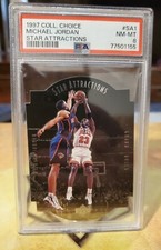 1997 COLLECTORS CHOICE STAR ATTRACTIONS MICHAEL JORDAN #SA1 PSA 8 NM-MT HOF GOAT