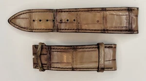 Authentic Arnold & Son Beige Leather Watch Strap 22/20 mm 75 + 114mm OEM - Picture 1 of 2