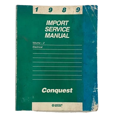 1989 Dodge Conquest Service Repair Manual VOLUME 2 ONLY Foto 1 de 4