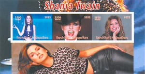 Madagascar 2022 MNH Music Stamps Shania Twain Singers People 3v IMPF M/S II - Picture 1 of 1