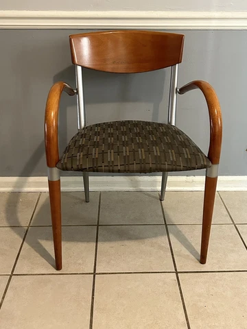 Vintage Danish Style Teak Wood (?) Arm Chairs-Set of 2 Cover