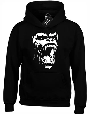 GORILLA ROAR HOODY HOODIE GYM WORKOUT FITNESS TRAIN BIG TALL 3XL - 5XL - Image 1 of 4