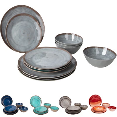 BO-CAMP Melamin Geschirr Set Halo Camping Essgeschirr Reise Picknick Teller - Bild 1 von 4