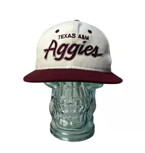 Gorra gorra vintage Texas A&M Aggies Sports Specialties Script Snapback - Imagen 1 de 10