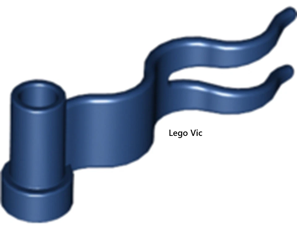 Lego 4495b Flag Dark Blue Right Drapeau Creator 10211 Castle 7094 MOC new A125 - Photo 1/1