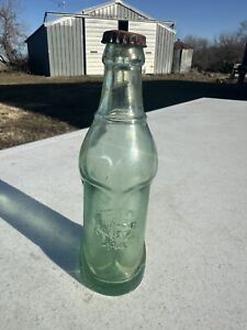 Antique Chief Soda Green Bottle 27 With Lid 