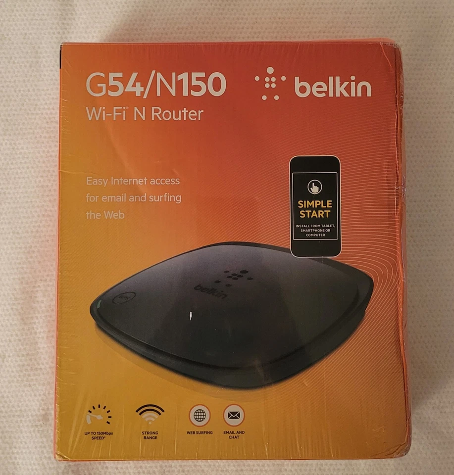 Belkin G54/N150 Wi-Fi N Router F9K1009 Up to 150Mbps NEW IN BOX - Image 1 of 4