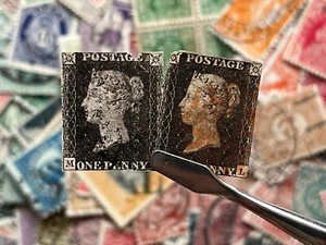 Briefmarken Sammlung alle Welt Großbritannien Penny Black 2x über 6000 Stück - Bild 1 von 20