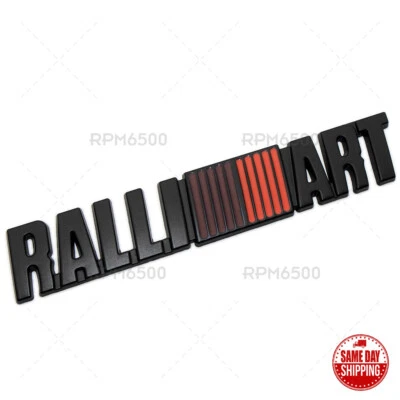 Mitsubishi Ralliart Logo Letter Sport Rear Liftgate Tailgate Lid Badge Emblem - Image 1 of 4