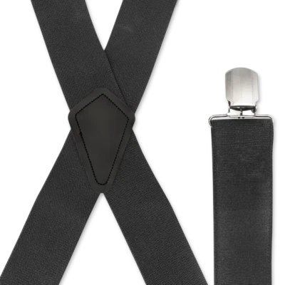 Tirantes para hombre - negros anchos, resistencia industrial resistente, hechos en Wisconsin Foto 1 de 4