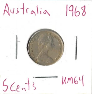 Münze Australien 5 Cent 1968 KM64 - Bild 1 von 1