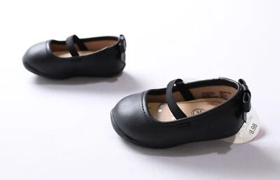 Wonder Nation Baby Girl's Ballet Flat Dress Shoes JL3 Black Size US:2 UK:1 - Image 1 of 4