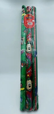 Vintage 1998 New! Disney Wrapping Paper 80 sq Feet 3 Rolls Mickey for Kids NIP - Image 1 of 4