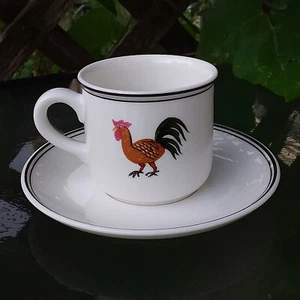 Vintage Demitasse Cup and Saucer Set 1980 s. Germany by VILLEROY @ BOCH - Picture 1 of 10