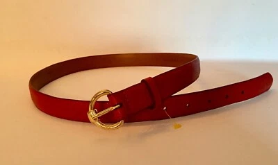 Cinto de couro vermelho RALPH LAUREN M 34" - Imagem 1 de 4