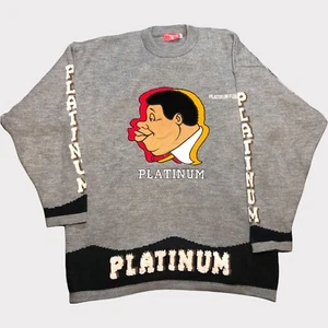 Suéter Vintage Fubu Platino Fat Albert Cara Grande Talla XL 90s Y2K Junkyard Gang - Imagen 1 de 7