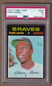 Béisbol OPC #400 1971 Hank Aaron PSA 5 - Imagen 1 de 2