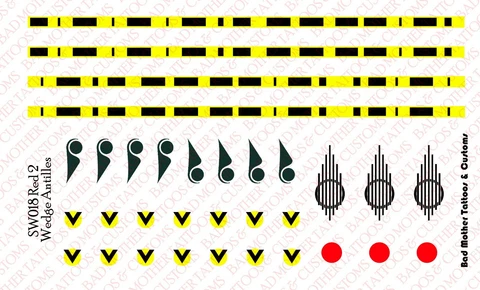 1/6 Scale Decals: Star Wars Helmet - Red 2 Wedge Antilles - Waterslide Decals Cover