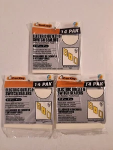 Frost King Electric Outlet & Switch Sealers 2 1/2" Wide 4" High 14 Pack x3 - New - Picture 1 of 3