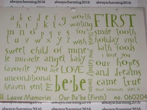 LEAVE MEMORIES - "OUR BE'BE" - 060204 - GUMMISTEMPEL FÜR KARTEN & SCRAPBOOKING - Bild 1 von 2