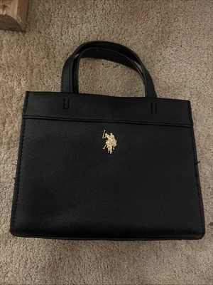 US POLO ASSN RALPH LAUREN black leather handbag Fairly good condition - Image 1 of 4