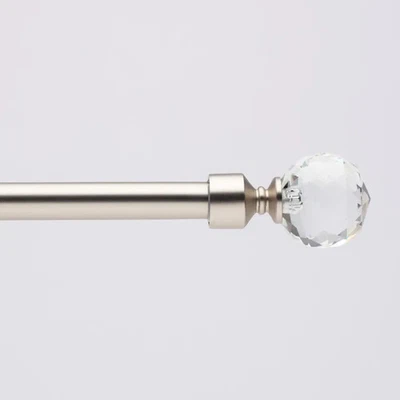 BASTONE TENDA ESTENSIBILE IN  ACCAIO SATINATO  DA 110 A 200 cm SCORRITENDA PORTA - Immagine 1 di 2