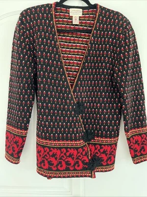 Suéter Estilo Kimono Susan Bristol Vintage Años 90 Talla Pequeña 1991 Lana Foto 1 de 4