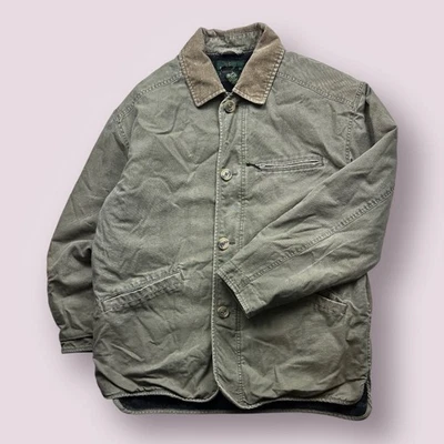 Vintage Men’s J.Crew Oarsman Chore Barn Jacket 90s Green Sz M Blanket Lined - Image 1 of 4