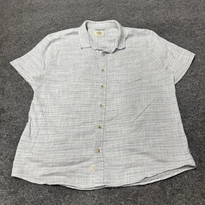 Marine Layer Shirt Stripe Stretch Selvage Short Sleeve Button $108 Men Larger XL - Picture 1 of 6