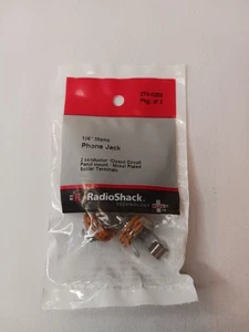 Radio Shack 2740255 Mono Phone Jack 1/4in Pnl Mnt Circ Chiuso 2PkFactory Nuovo con scatola - Foto 1 di 4
