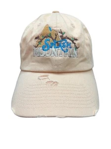 Kbethos Vintage Rare Disney Splash Mountain Embroidered Hat Beige Ball Cap - Picture 1 of 7