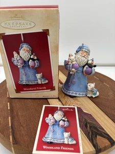 Hallmark Keepsake Woodland Friends 2002 adorno de Navidad de Santa QX8536 - Imagen 1 de 6