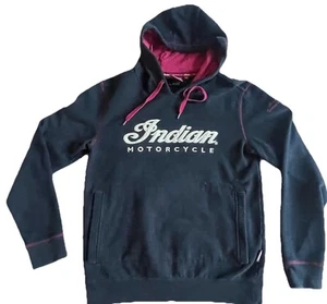Indian Motorcycle Men's Pullover Sweatshirt Hoodie Size Small Back Patch Head - Picture 1 of 12