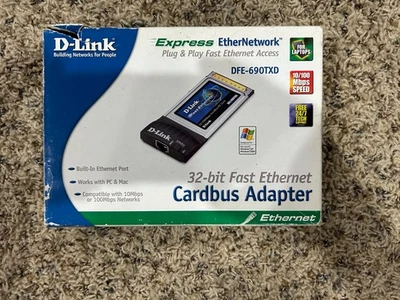 D-Link CardBus Adapter 10/100  Ethernet PC Card DFE-690TXD 32 Bit Tested - Image 1 of 3