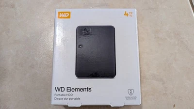 SEALED WD 4TB Elements SE Portable External Hard Drive WDBU6Y0040BBK-WESN - Image 1 of 3