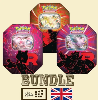 Pokémon 3 Tin Set - Destined Rivals - Mewtwo Nidoking Persian Bundle Rocket EN - Bild 1 von 4