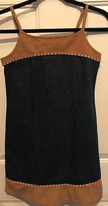 GIRLS DENIM DRESS Jumper BY AMY BYER Size 10 Cute Western Detailing Chest 28 - Picture 1 of 9