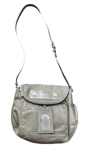 Marc By Marc Jacobs Preppy Natasha Black Nylon Crossbody Shoulder Bag Taupe - Picture 1 of 10