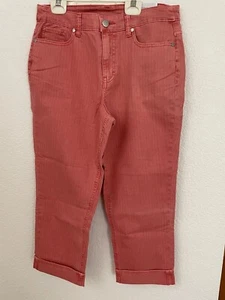 CHRISTOPHER & BANKS CROP PANTS RELAXED FIT DUSTY CORAL 6 - Picture 1 of 7