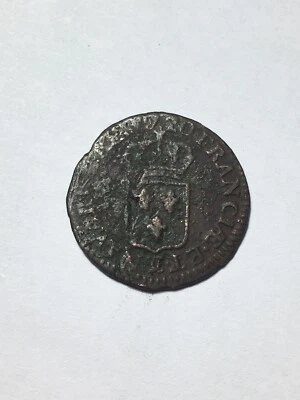 Royal Coin Louis XV Liard With Child Bust 1720 ϽϹ Var.Ludovicus (8-14) - Image 1 of 3