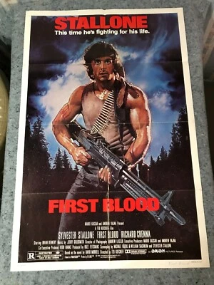 FIRST BLOOD 1982 ORIG. 1 BLATT FILMPOSTER 27"x41" (Sehr guter Erhaltungszustand) S. Stallone als Rambo - Bild 1 von 4
