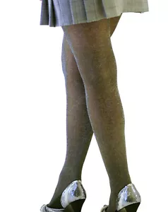 Pamela Mann High Ball Sparkle Glitter Tights Silver / Black S/M & M/L - Picture 1 of 7
