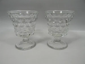 Fostoria American Lot of 2 Footed Glasses 3 3/4 inch - 11A2 - Picture 1 of 6