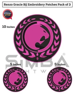 BJJ Gi Patches Renzo Gracie Embroidery Patches BJJ Grapplers Gracie Patches - Picture 1 of 8