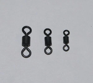 Tackleco Negro Mate Giratorio Carpa Talla 8, 12, 20, Aborde Terminal - Imagen 1 de 19