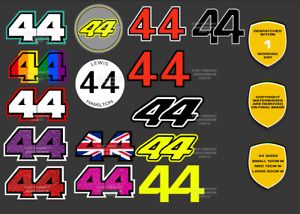 x2 Lewis Hamilton 2024 Number 44 F1 Helmet Car Sticker Vinyl Decal All Versions
